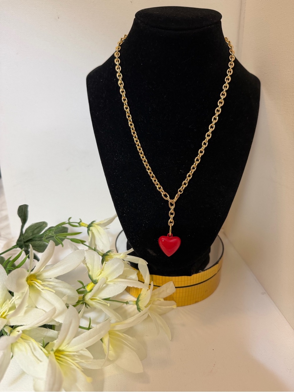 Roxanne Assoulin The Mini Puffy Heart Detachable Charm Necklace Red 🌟NEW🌟